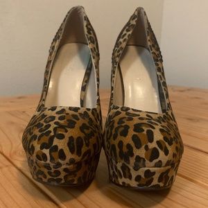Leopard/Black Platform Heels